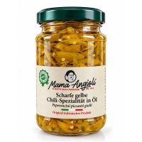Mama Angioli Peperoncini piccanti gialli – Scharfe gelbe Chili-Spezialität in Öl (190g)